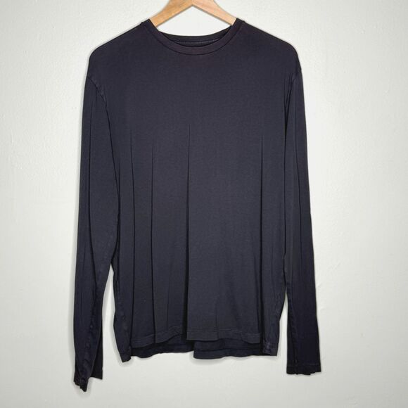 J.Crew Mens Broken-In T-Shirt‎ Large Navy Blue Basics Neutrals Long Sleeve Soft - Picture 1 of 10